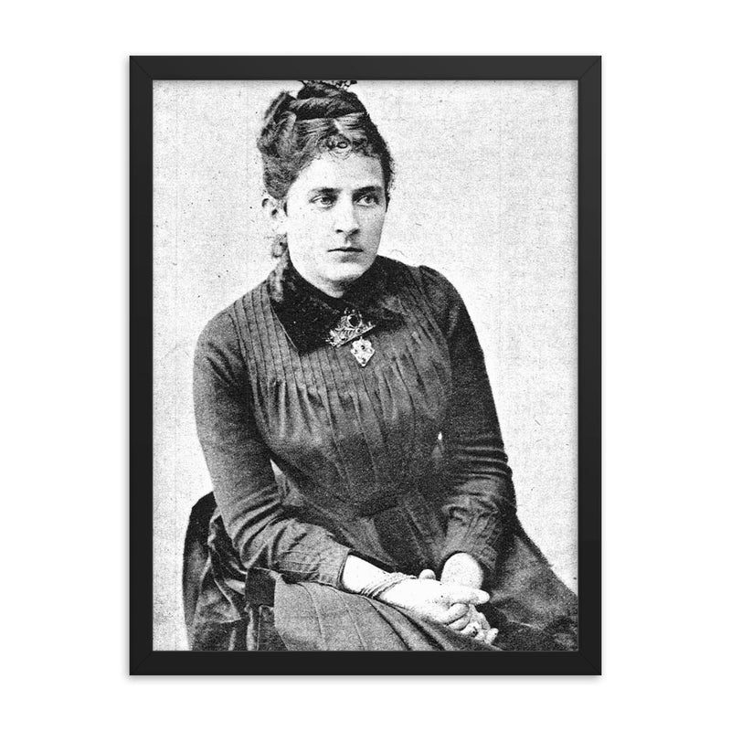 Emma Josepha Sparre framed print on a plain backdrop in size 18