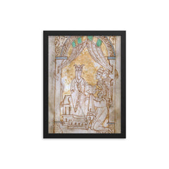 Emma of Normandy framed print on a plain backdrop in size 12"x16".