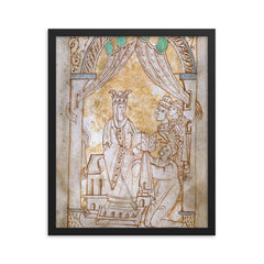 Emma of Normandy framed print on a plain backdrop in size 16"x20".