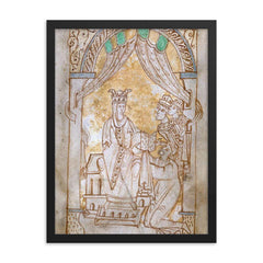 Emma of Normandy framed print on a plain backdrop in size 18"x24".