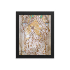 Emma of Normandy framed print on a plain backdrop in size 8"x10".