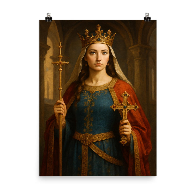 Emma of Normandy poster on a plain backdrop in size 8
