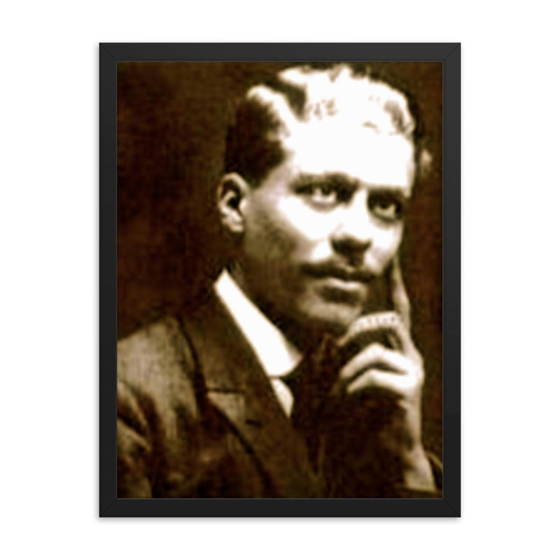 Emmanuel Mounier framed print on a plain backdrop in size 18