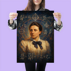 Emmy Noether amidst symmetry equations poster 3