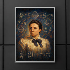 Emmy Noether amidst symmetry equations poster 5