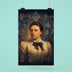 Emmy Noether amidst symmetry equations poster 6