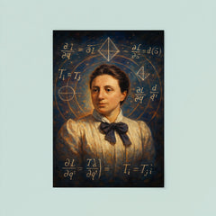 Emmy Noether amidst symmetry equations poster 8
