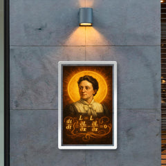 Emmy Noether theorem diagram haloed like a saint poster 2