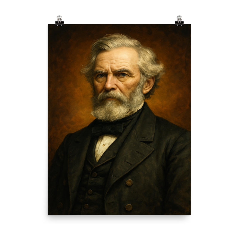 Emory Washburn poster on a plain backdrop in size 8