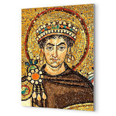 Emperor Justinian I metal print mockup