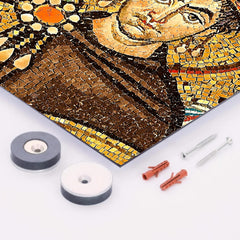 Emperor Justinian I metal print mockup
