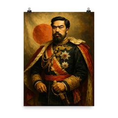 Emperor Meiji poster on a plain backdrop in size 8"x10".