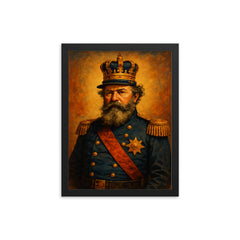 Emperor Norton framed print on a plain backdrop in size 12"x16".