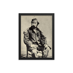 Emperor Norton framed print on a plain backdrop in size 12"x16".