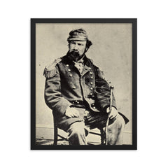 Emperor Norton framed print on a plain backdrop in size 16"x20".