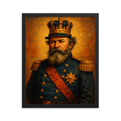 Emperor Norton framed print on a plain backdrop in size 16"x20".