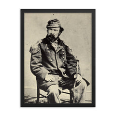 Emperor Norton framed print on a plain backdrop in size 18"x24".