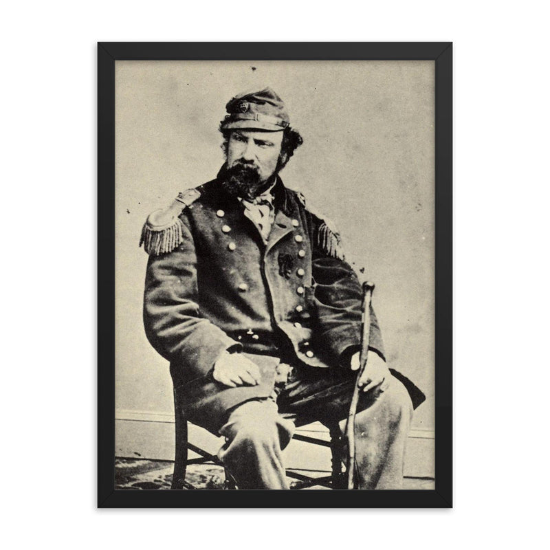 Emperor Norton framed print on a plain backdrop in size 18