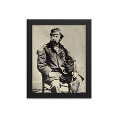 Emperor Norton framed print on a plain backdrop in size 8"x10".