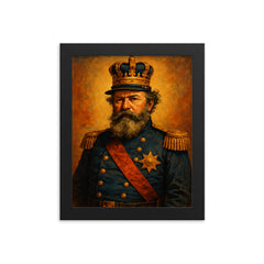 Emperor Norton framed print on a plain backdrop in size 8"x10".