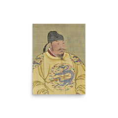 Emperor Taizong of Tang poster on a plain backdrop in size 12"x16".