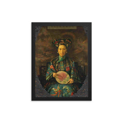 Empress Dowager Cixi framed print on a plain backdrop in size 12"x16".