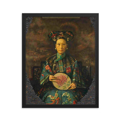 Empress Dowager Cixi framed print on a plain backdrop in size 16"x20".