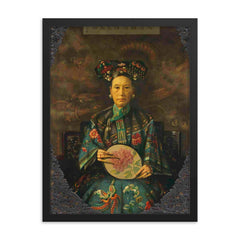 Empress Dowager Cixi framed print on a plain backdrop in size 18"x24".