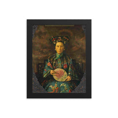 Empress Dowager Cixi framed print on a plain backdrop in size 8"x10".