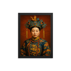 Empress Dowager Longyu framed print on a plain backdrop in size 12"x16".