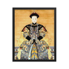 Empress Dowager Longyu framed print on a plain backdrop in size 16"x20".