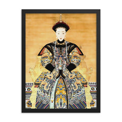 Empress Dowager Longyu framed print on a plain backdrop in size 18"x24".