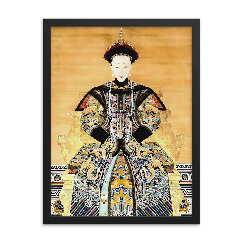 Empress Dowager Longyu framed print on a plain backdrop in size 18