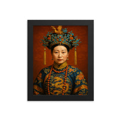 Empress Dowager Longyu framed print on a plain backdrop in size 8"x10".