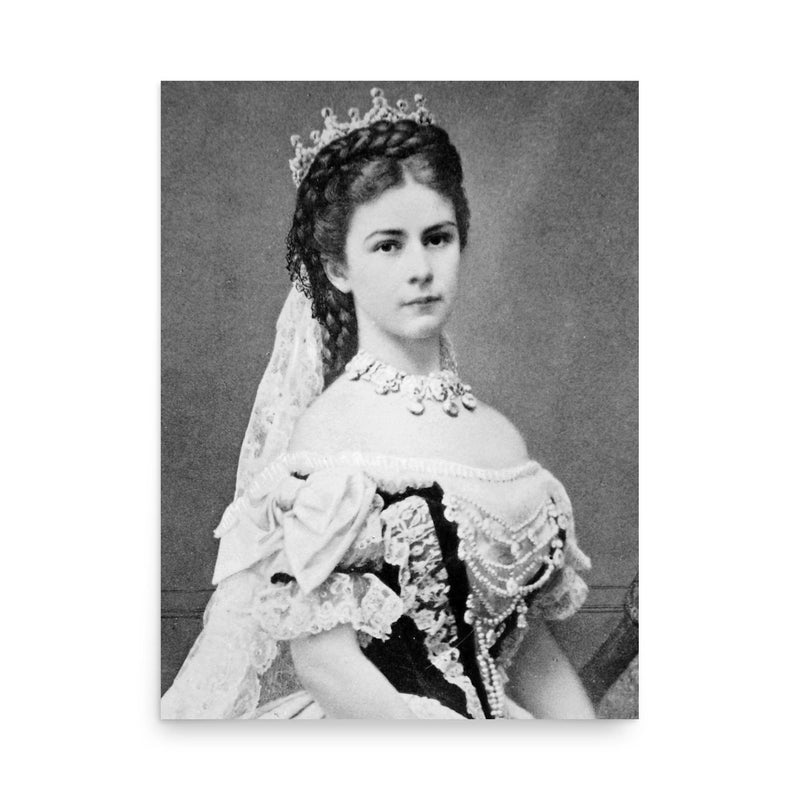 Empress Elisabeth Sisi of Austria poster on a plain backdrop in size 18