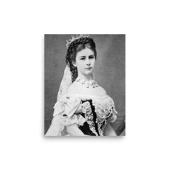Empress Elisabeth Sisi of Austria poster on a plain backdrop in size 8"x10".