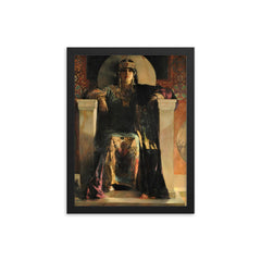 Empress Theodora framed print on a plain backdrop in size 12"x16".
