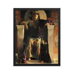 Empress Theodora framed print on a plain backdrop in size 16"x20".