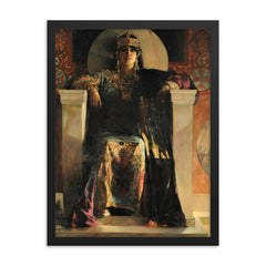 Empress Theodora framed print on a plain backdrop in size 18"x24".