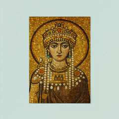 Empress Theodora in imperial Byzantine gold mosaic style poster 8