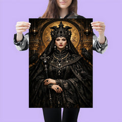 Empress Theodora in raven black Byzantine regalia poster 3