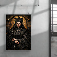 Empress Theodora in raven black Byzantine regalia poster 4