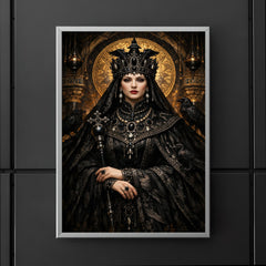 Empress Theodora in raven black Byzantine regalia poster 5