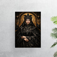 Empress Theodora in raven black Byzantine regalia poster 7