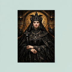 Empress Theodora in raven black Byzantine regalia poster 8
