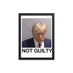 Trump Mugshot Not Guilty Framed Print