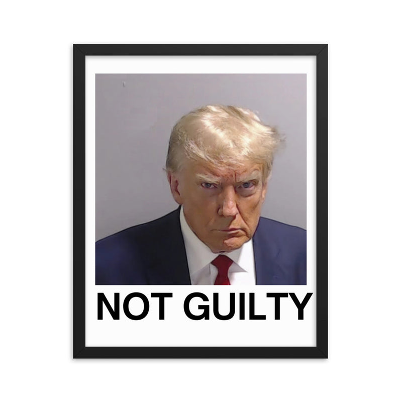 Trump Mugshot Not Guilty Framed Print