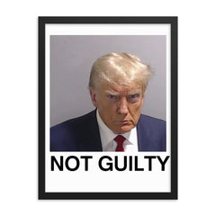 Trump Mugshot Not Guilty Framed Print