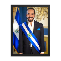 Nayib Bukele Poster Print - Official Portrait Framed Print