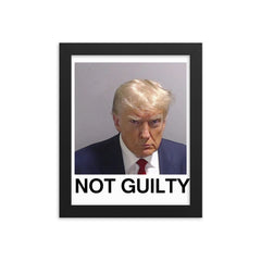 Trump Mugshot Not Guilty Framed Print